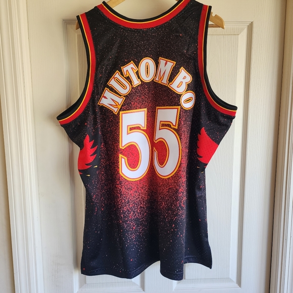 Dikembe Mutombo Atlanta Hawks Mitchell & Ness NBA 1996-1997 Authentic Jersey HWC - Picture 3 of 8